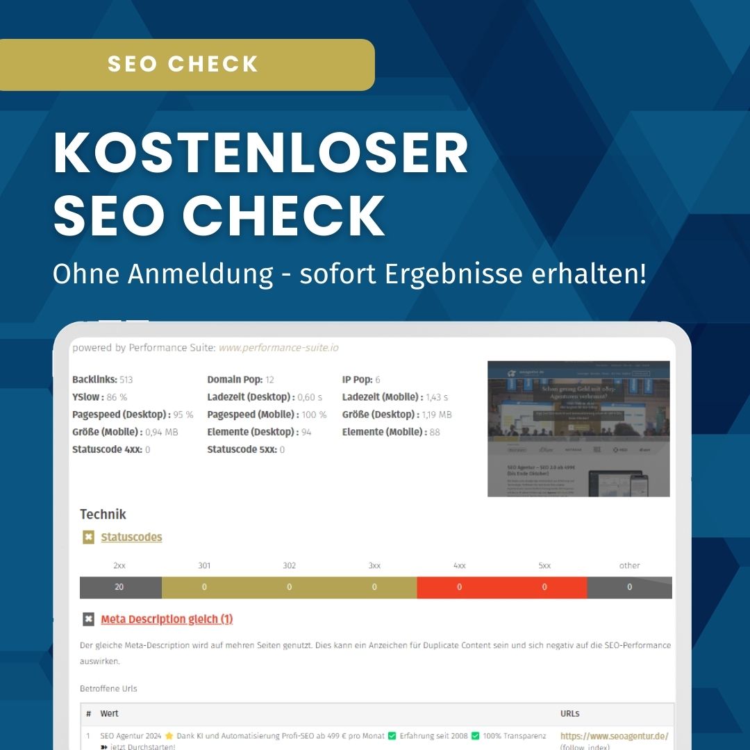 Kostenloser SEO Check